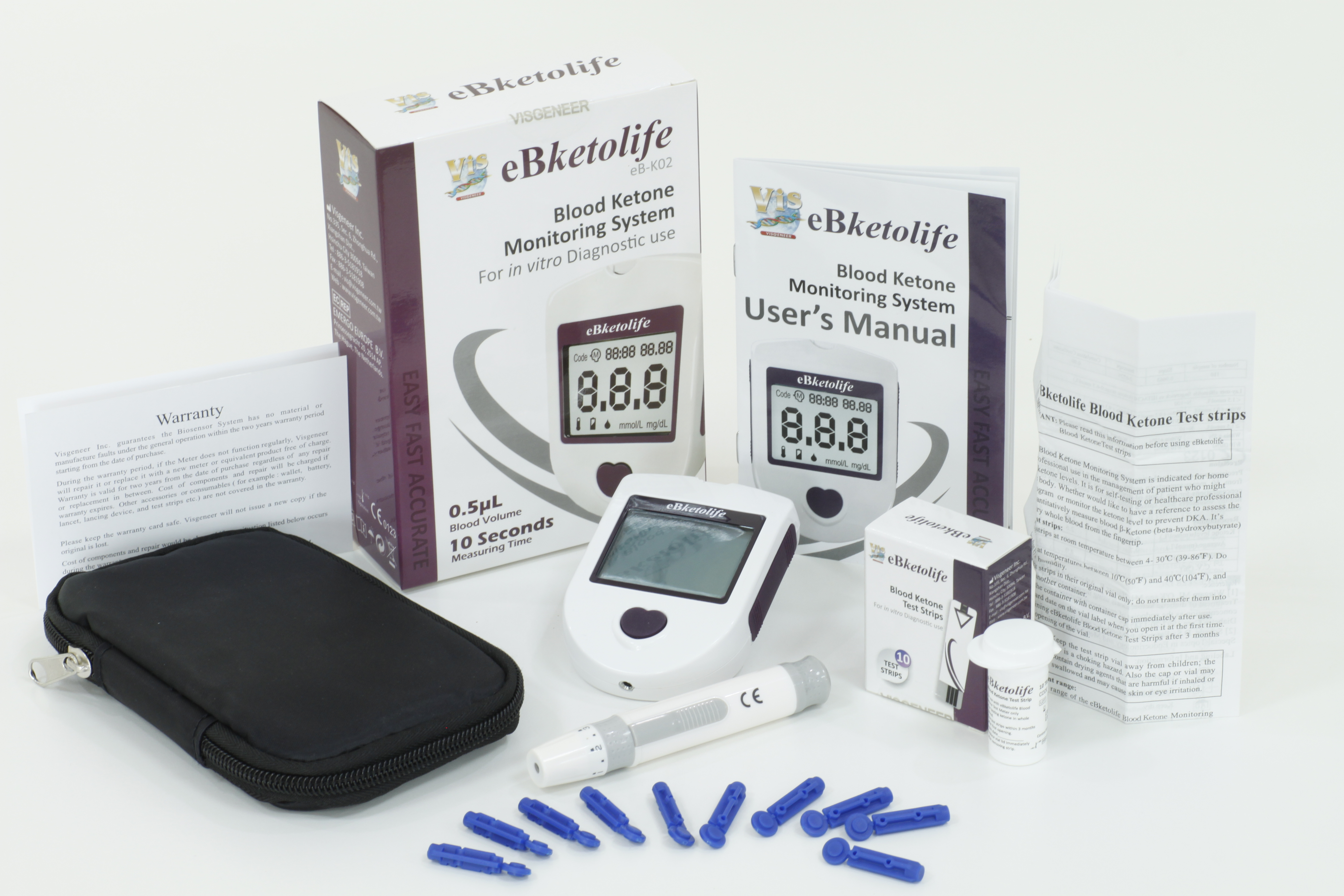 【eBmonitor醫必】eBketolife 暐世血酮機套組 (內含10片血酮試紙)